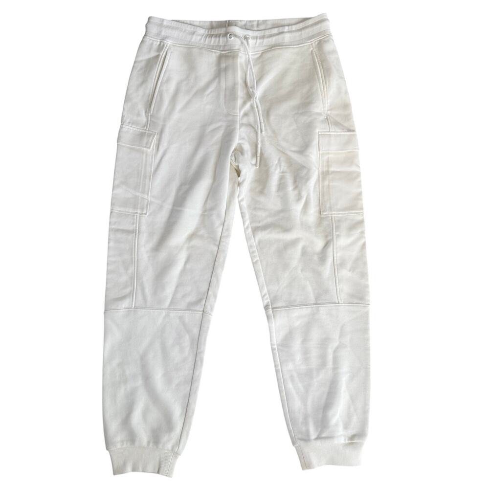 Reiss‎ Bernice Cargo Joggers Sweatpants Womens Size Medium Cream Loungewear Pant